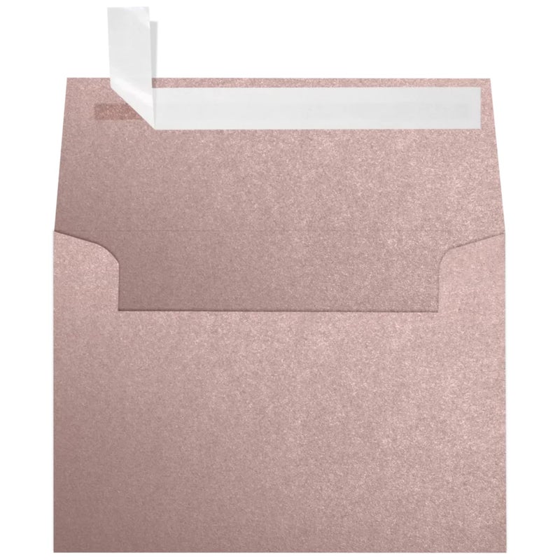 LUXPaper A2 Invitation Envelopes | Peel & Press | 4 3/8" x 5 3/4" | Misty Rose Metallic | 84lb. Text | 50 Qty - Image 1